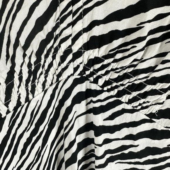 Faithfull The Brand Marie Louise Midi Dress Blance Zebra Animal Print Size US 2 - Picture 10 of 16